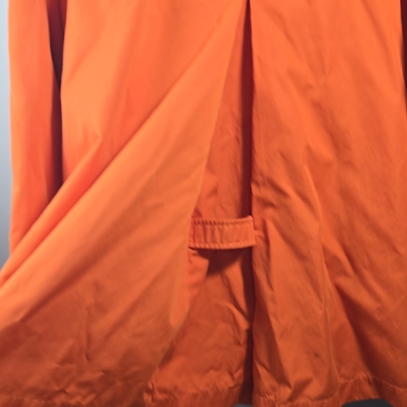 Lands' End Orange Trench Coat Lightweight Casual - Picture 6 of 8